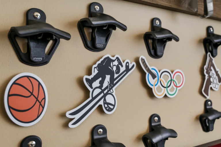 Bottle Opener Wall Mount Beer Olympic Stickers